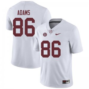 NCAA Men's Alabama Crimson Tide #86 Connor Adams Stitched College 2018 Nike Authentic White Football Jersey WC17Z13RD